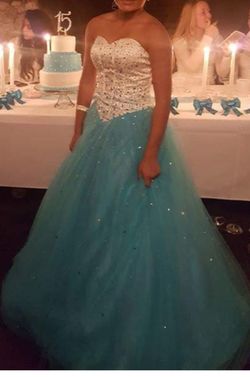 Teal Quinceanera Quince dress