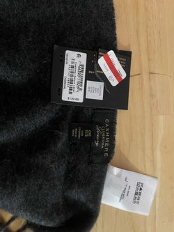 Club Room Luxury 100% Cashmere Scarf – Charcoal Gray – NWT