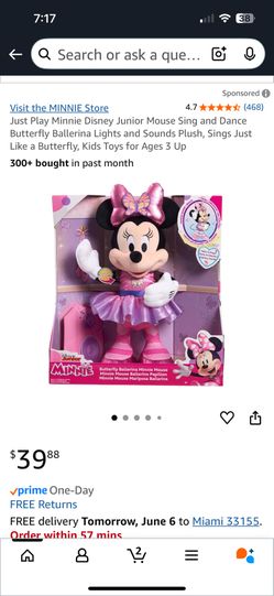 Minnie mouse butterfly ballerina doll