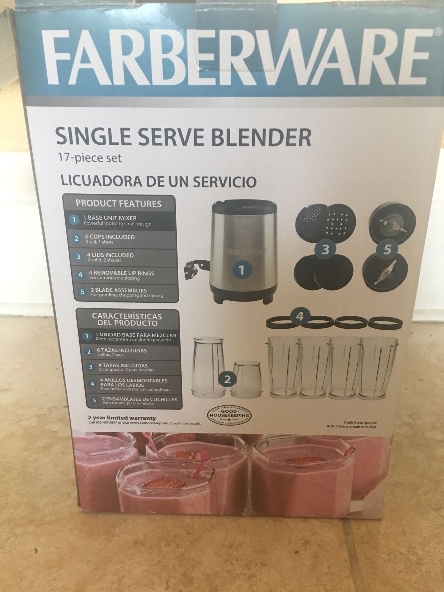 Farberware 17pc single serve blender