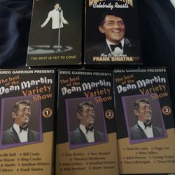 Dean Martin Vol 1-3 And Two Frank Sinatra Specials VHS Tapes Good Conditions 