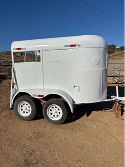 2 HORSE / LIVESTOCK TRAILER, LIGHTS, TIRES & FLOOR 👍🏼 BILL OF SALE ONLY
