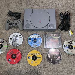 Playstation one with games