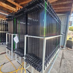 10ft x 7ft Powder Coated Wrought Iron Site Fence Unused Price for each