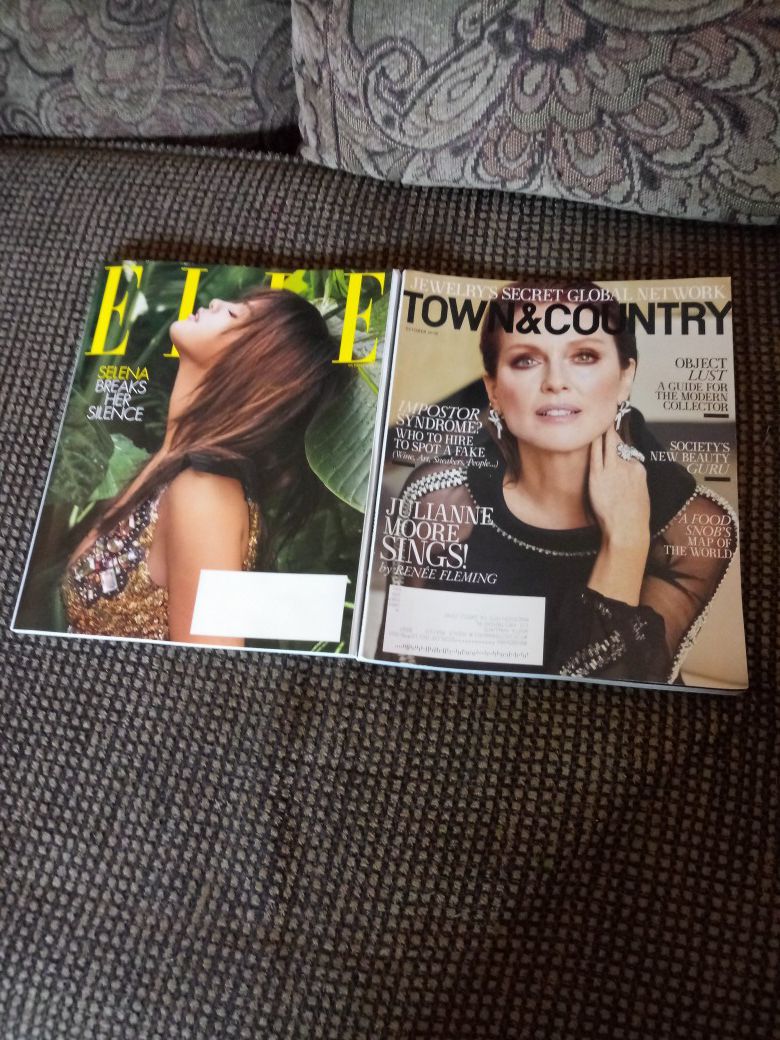 Elle & Town & Country Magazines Oct 2018..never read