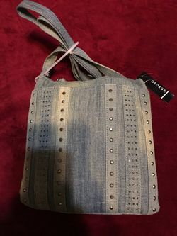 9x9 denim studded Walmart shoulder bag
