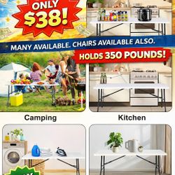 6 Foot Folding Tables Only $38