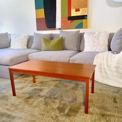 Vintage Danish Modern Teak Coffee Table by Möbelfabrik Toften 1960