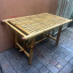Foldable Bamboo patio set table and two chairs