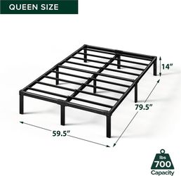 ZINUS Yelena 14 Inch Metal Platform Bed Frame