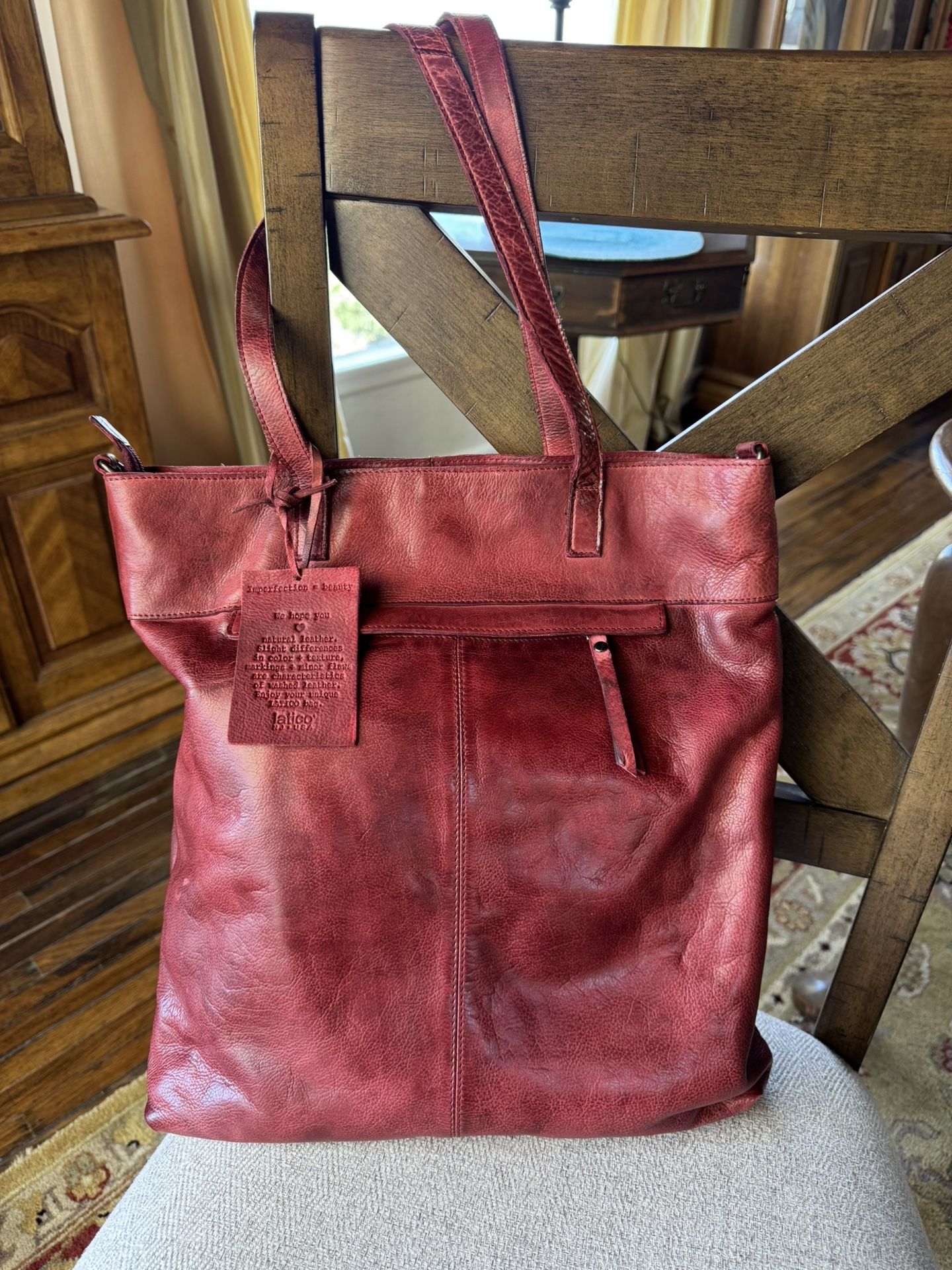 Latico Renee Tote Leather Crossbody Handbag Purse