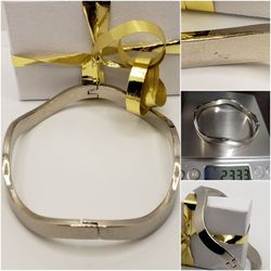  Beautiful 925 Sterling Silver bracelet 23.33grs vintage piece, Rare WAVES  style , #897
