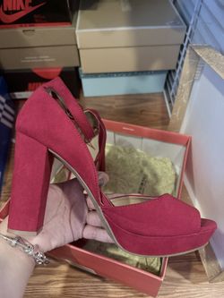Red Platform Heels