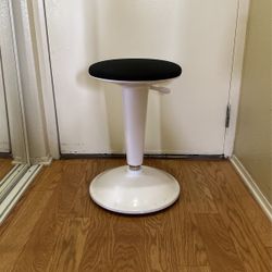 White Steel Stool