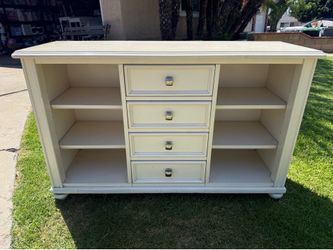 Vintage White Dresser cabinet TV stand Desk