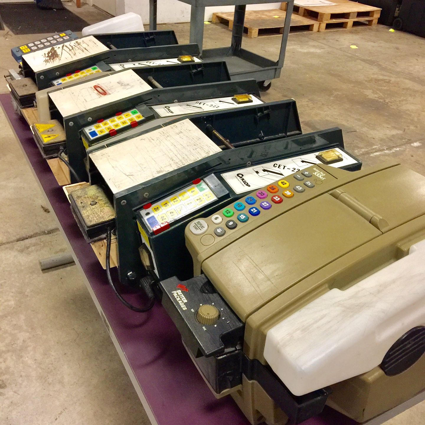 BetterPack, Cyklop & Marsh Tape dispensers / Tape Shooter, Electronic Gummed Tape Dispenser