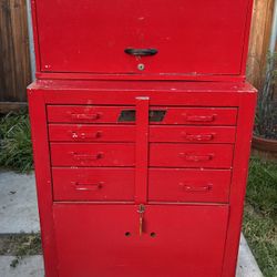 Vintage Snap On Tool Box - 7 Drawers w Top Chest - On Wheels 