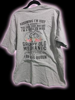 Gray Funny Graphic T-shirt 