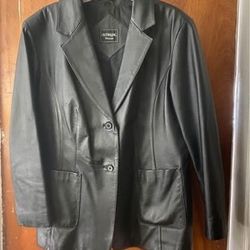 Women’s 1X Leather Coat