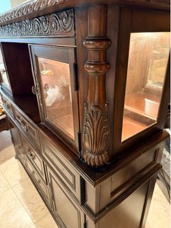 Mahogany wood buffet credenza cabinet