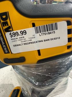 DeWalt DCS312N 12V XR Brushless Compact Reciprocating Saw.