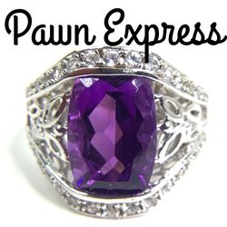 Sterling Silver Amethyst Cocktail Ring 