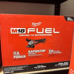 Milwaukee M18’fuel 5” Angled Grinder Tool Only 