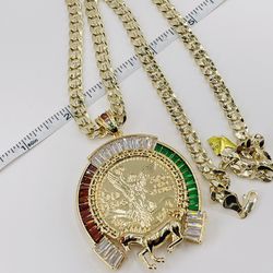 Centenario y cadena oró laminado $14k/Centenario and chain gold plated 14k