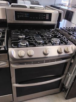 Stainless double gasoven everything works