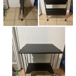 Computer Desk, Folding Table, Workstation Home Office furniture Black