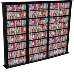 Venture Horizon Large 76" X 76" Black CD Shelving Rack Model 2413 Holds 2200+ / Or 900+ DVDs/1000+ Blu Rays