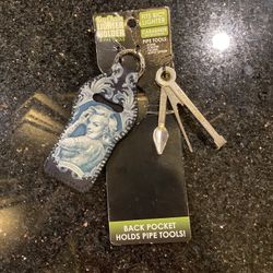 Keychain Lighter Holder & Pipe Tools Poker, Scraper, Packer & Bottle Opener