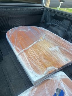 Large Round Wood Tabletop (conference table)