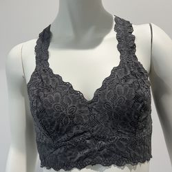 Felina Lingerie Charcoal Gray Unlined Bralette size S