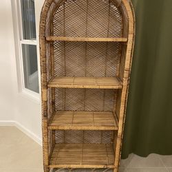 Vintage Rattan Bookcase 