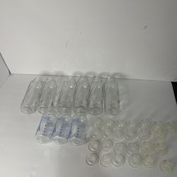 Vintage Evenflo Dr. Brown's Glass Baby Bottles Lot Of 14