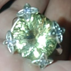 Topaz Stone Sterling Silver Ring Size 10 & Paparazzi Jewelry included 7 paparazzi sets