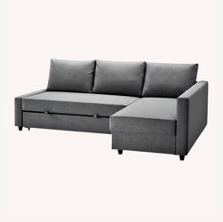 Tan IKEA Friheten Sectional Sleeper Sofa with Storage