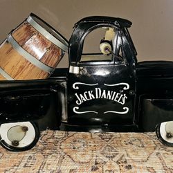 Very Rare Antique Metal Jack Daniels Truck Transporting Whiskey Barrel