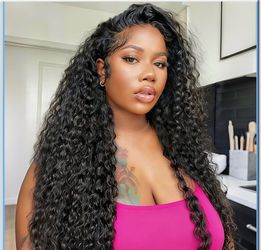 Curly half wig