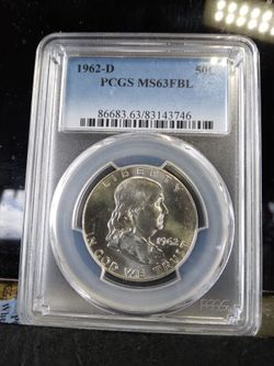 1962 D MS63FBL FRANKLIN HALF PCGS