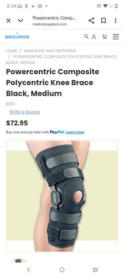 This Power Centric Composite Polycentric knee brace hinged knee sleeve