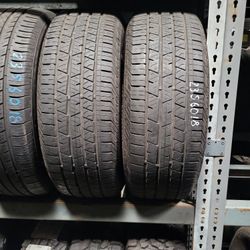 235 60r18 Set Of 2 Used Tires.         Continental 