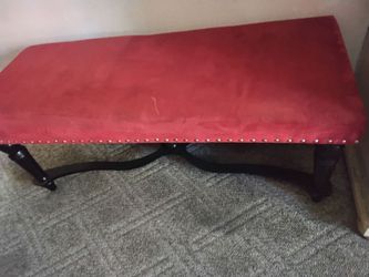 Red Vintage Velvet bench