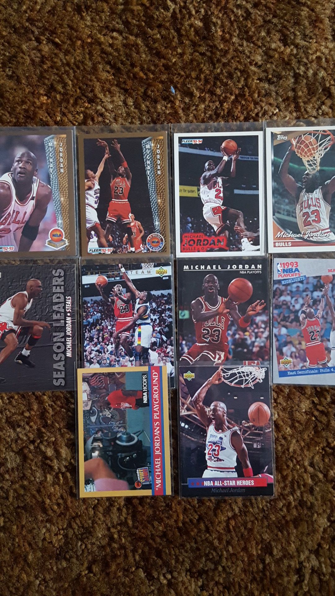 Michael Jordan baseball card lot fleer upper deck basketball topps