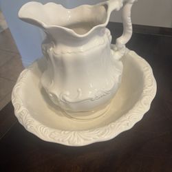 Vintage Water Pitcher and Basin 