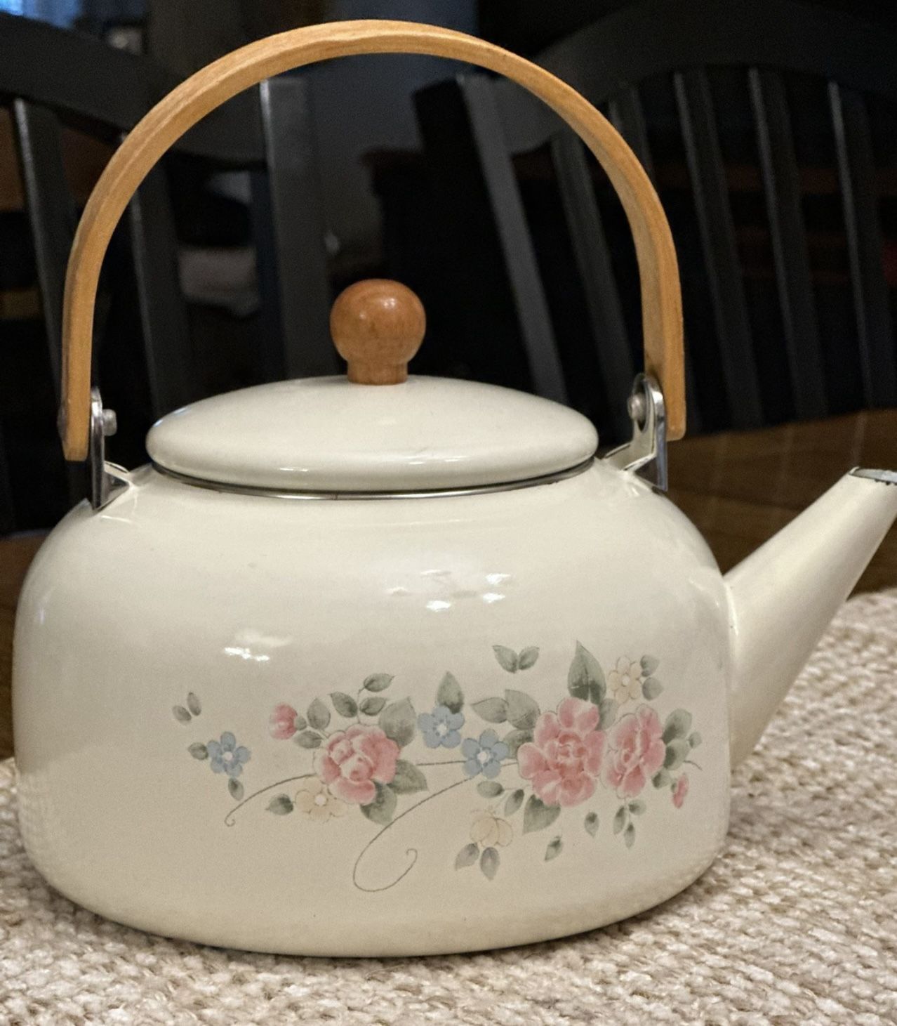 Vintage Enamelwear Tea Kettle