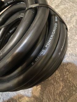0 gauge wire speakers black red 50ft total