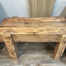 Rustic Reclaimed Wood Bench