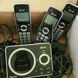 ATT BLACK CORDLESS PHONES 